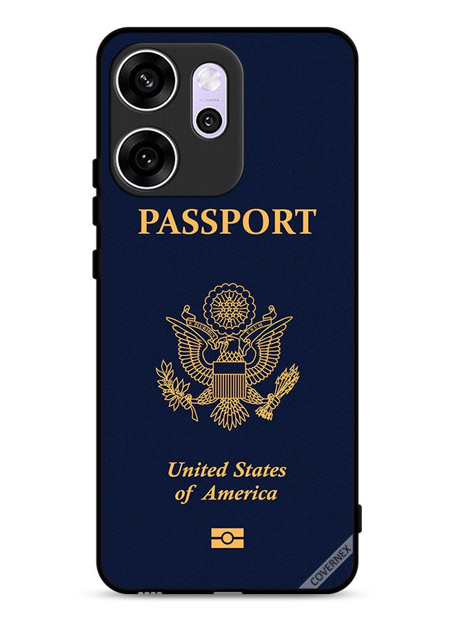 Covernex Oppo Reno14 F Protective Case Cover Usa Passport Pattern - Image 1