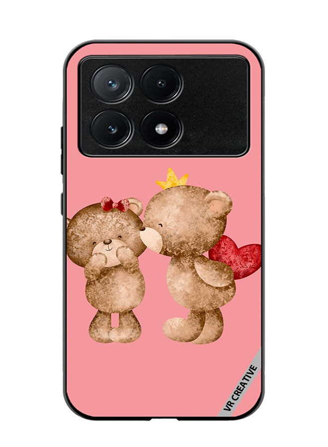 VR CREATIVE Protective Case Cover For Xiaomi Poco X6 Pro Bear Love Design Multicolour - Image 1