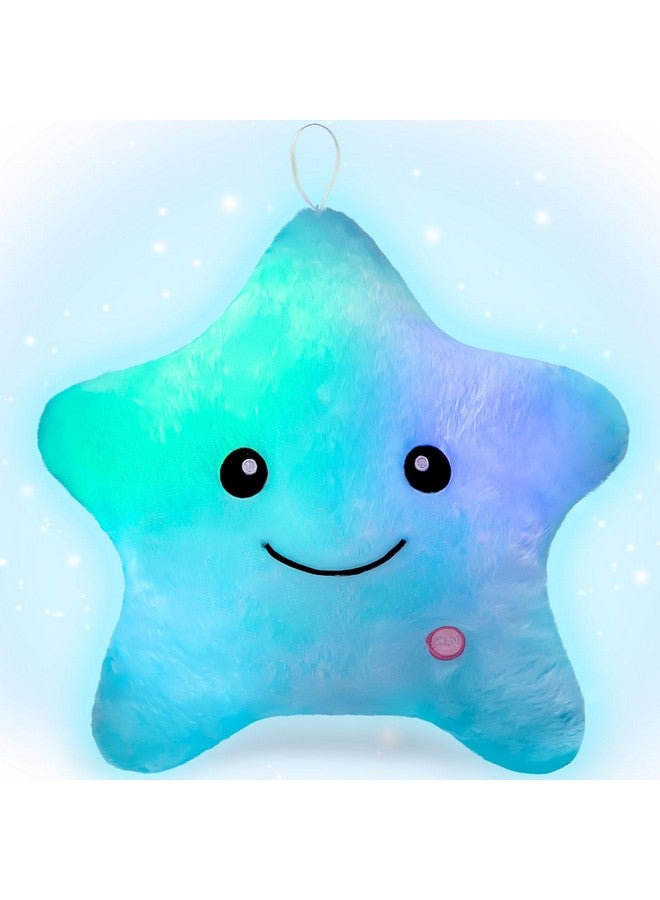 Subao Sensory Toys for Kids with Autism, 14" Twinkle Star Plush Toddler Pillow Light Up Toy, Autism Sensory Products, Toddler Travel Soft Toys, Birthday Xmas Easter Gifts for Boys Age 3-9 Blue - Image 1