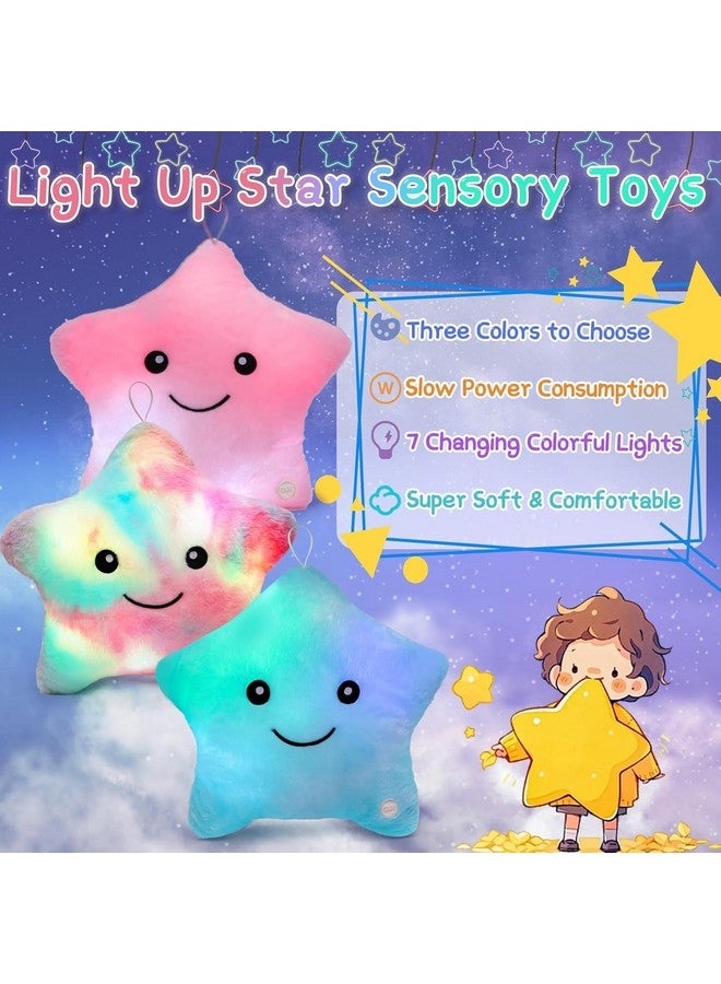 Subao Sensory Toys for Kids with Autism, 14" Twinkle Star Plush Toddler Pillow Light Up Toy, Autism Sensory Products, Toddler Travel Soft Toys, Birthday Xmas Easter Gifts for Boys Age 3-9 Blue - Image 4