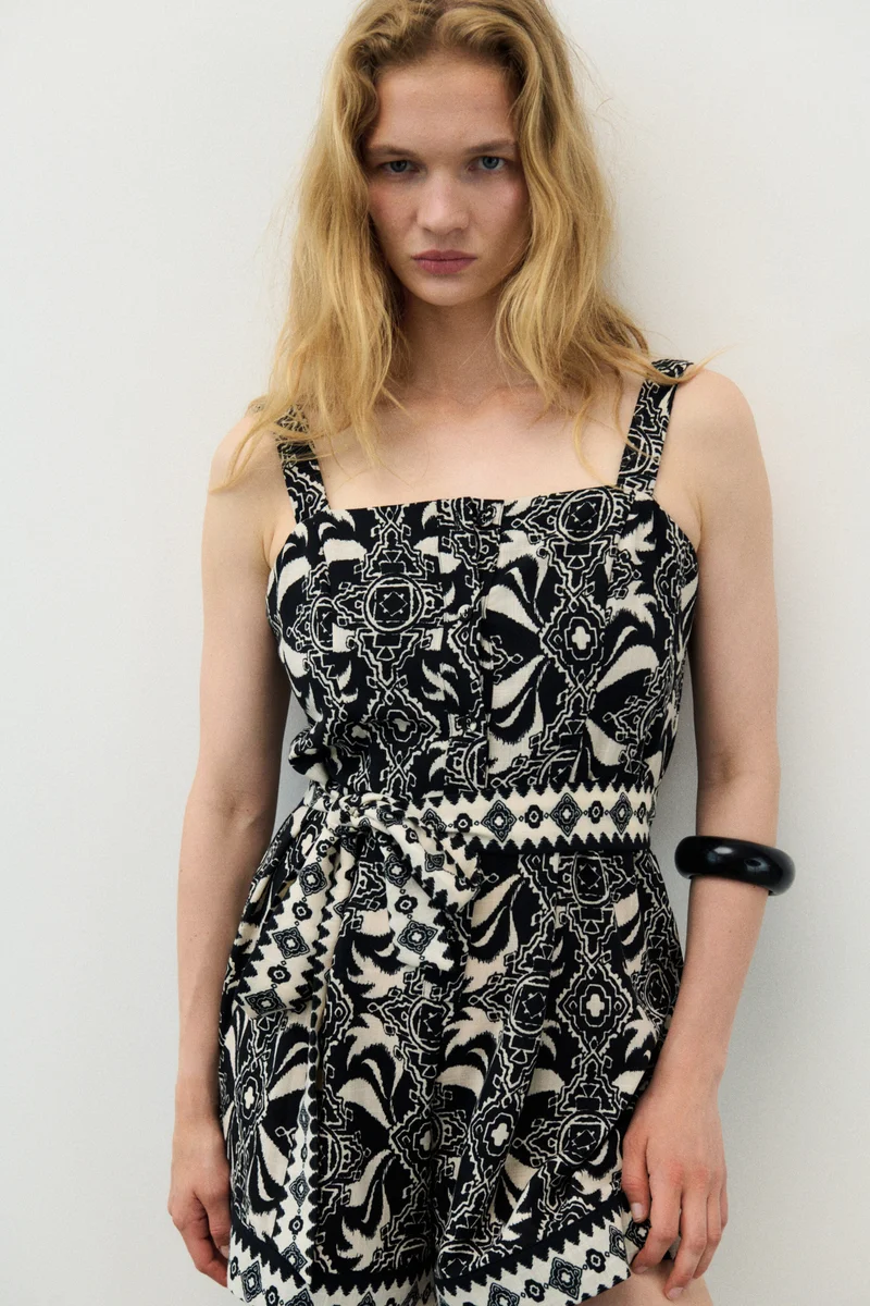 H&M Tie-belt playsuit