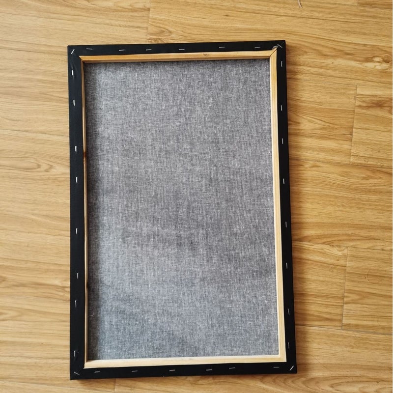 Supply Of Painting Materials Picture Frame European Style Oil Painting Frame Pure Black Canvas 280G Pure Cotton Pure Wood Acrylic Coating - Image 3