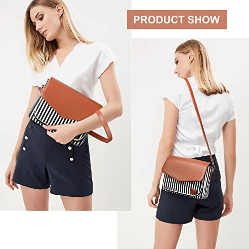 Bosidu Crossbody Bags for Women, Large Capacity Canvas Travel Purses and Handbags for Women, Shoulder Messenger Bag for Daily Use - Image 2