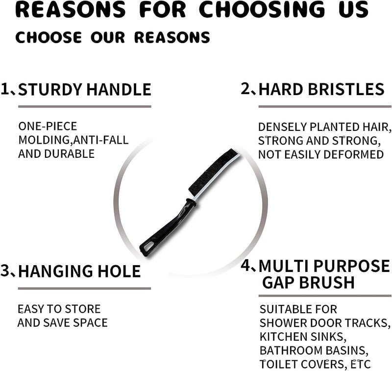 AIDROM MART Gap Cleaning Brush, Bathroom Gap Cleaning Brush,Clean The Dead Corners of Kitchen Tiles,Multifunctional Window Slots,Multi-Purpose Door Window Track Deep Cleaning Brush.(Pack of 3) - Image 5