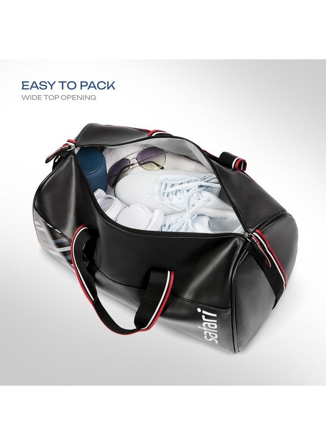 Safari حقيبة دفل سفاري ستاش 30 لتر، قماش مقاوم للماء عالي الجودة، حقيبة سفر متعددة الاستخدامات/حقيبة رياضية للرجال والنساء، حقيبة لليلة واحدة، أسود فانتوم - Image 2