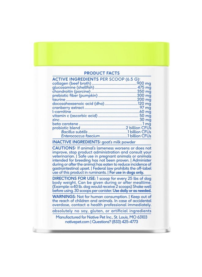 native pet - Native Pet The Daily Dog Supplement 7 oz - Multi Vitamin for Dogs Health - Tasty Scoop with Dog Supplements & Vitamins - Dog Multivitamin Powder - Daily Supplement for Dogs - 12 Active Ingredients - Image 1