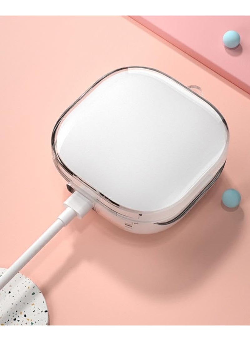 Transparent silicone Case for QCY T13 ANC earphone With keychain&cleaning tools - Image 3