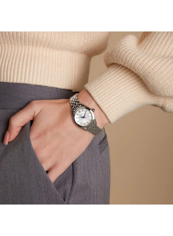 سيكو Classic Women’s Watch SUR537P1, 29 mm White Dial, Stainless Steel Case & Bracelet, 50 m WR - Image 3