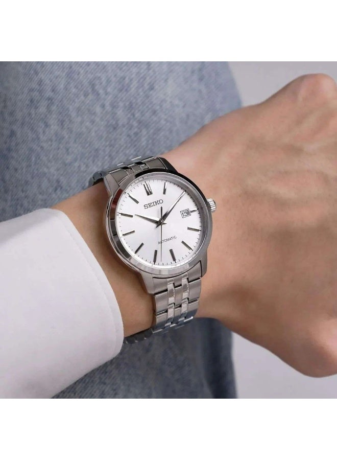 سيكو Classic Women’s Watch SUR537P1, 29 mm White Dial, Stainless Steel Case & Bracelet, 50 m WR - Image 4