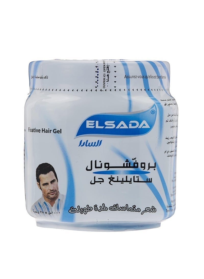 Elsada Blue Hair Styling Gel – Long-Lasting Professional Hold, 1000 ml