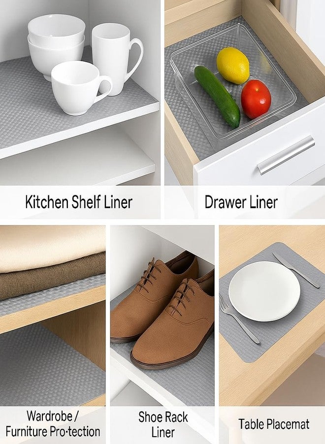 AERYS Food Grade Washable Anti Slip Mat/Sheet Waterproof, Washable Shelf Liner Roll Sheet for Kitchen, Bathroom, Drawers, Cabinets, Fridge & Table Mat (1, 45 Cm x 500 Cm Roll) - Image 4