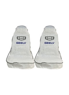 GEELY  Universal Car Seat Dust Dirt Protection Cover, Extra Protection For Your Seat 2 pcs Set, Car Seat Cover, white  - Image 1