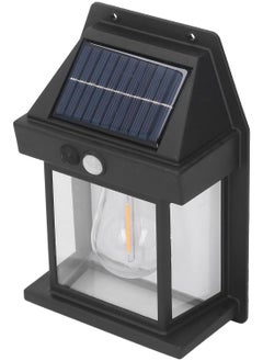 CBK Solar Tungsten Wall Light Outdoor, Wall Sconce Motion Sensor Light Ip65 Waterproof, Dusk to Dawn Exterior Lighting Fixtures Wall Mount for Outside House Patio Porch Garage Black  - Image 1