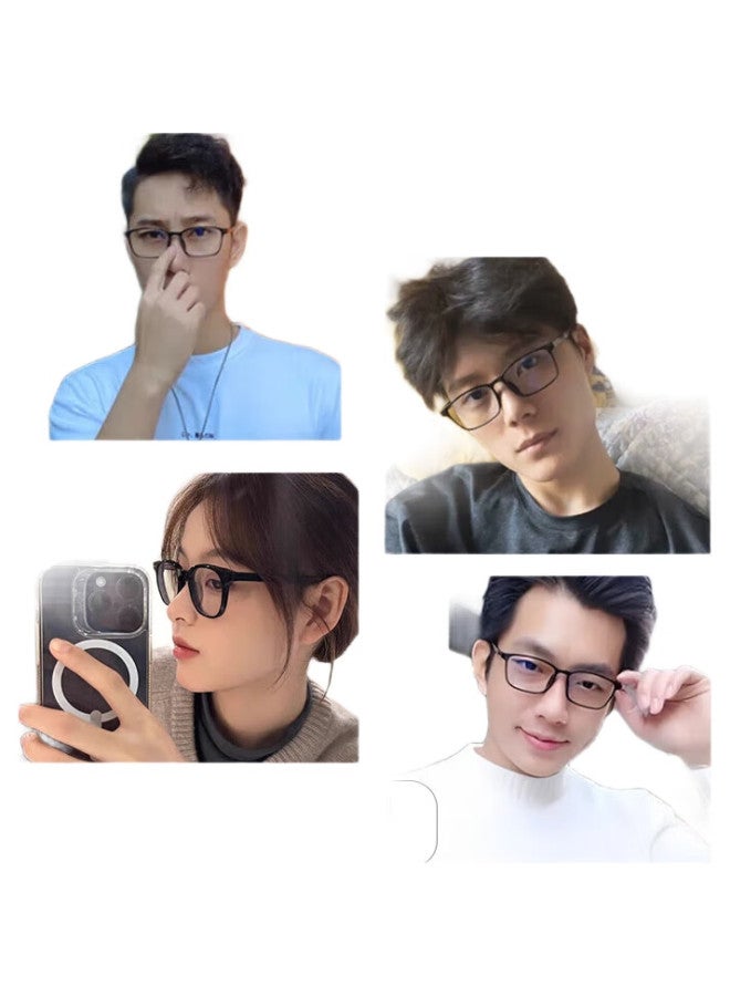 pulais Blue Light Blocking Glasses For Men, Professional Prescription Glasses For Near-Sightedness, Ultra-Light High Definition Anti-Radiation Glasses Frame Md71269 Night Black - Image 2