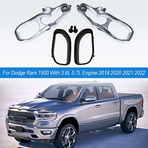 JDMSPEED New Heavy Daty Front Car Tow Hooks Left & Right with Hardware Chrome Replacement for Dodge Ram 1500 DT with 3.6L 5.7L Engine 2019 2020 2021 2022 Replaces 82215268AB 82215268AB 68272944AB - Image 4