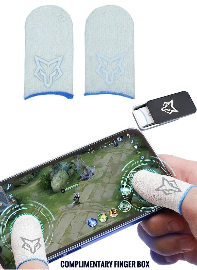 Sarafox - High Quality Gaming Thumb Finger Sleeves Pair With Storage Case, Super Highly Sensitive Smooth Operation, Sweat Absorbing, Breathable, Perfect For Mobile Game,  for Phones Gaming Ultimate Performance - Image 1