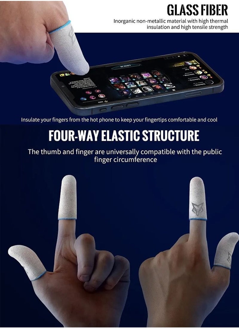 Sarafox - High Quality Gaming Thumb Finger Sleeves Pair With Storage Case, Super Highly Sensitive Smooth Operation, Sweat Absorbing, Breathable, Perfect For Mobile Game,  for Phones Gaming Ultimate Performance - Image 1