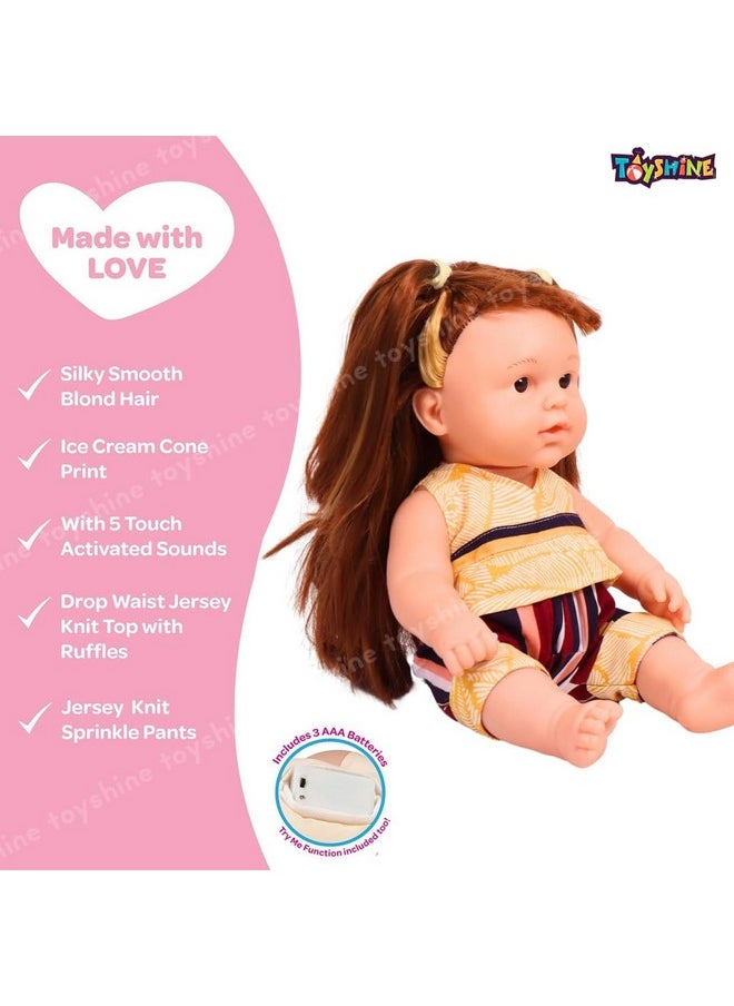 Toyshine Toyshine 14 Inches Realistic Look Button Press Talking Toy Baby Doll for Kids Adorable Toy for Ages 1 2 3  - Image 2