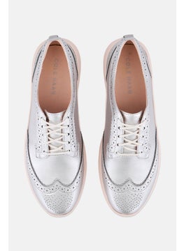 COLE HAAN Women Medium Lace Up Casual Shoes, Silver  - Image 3