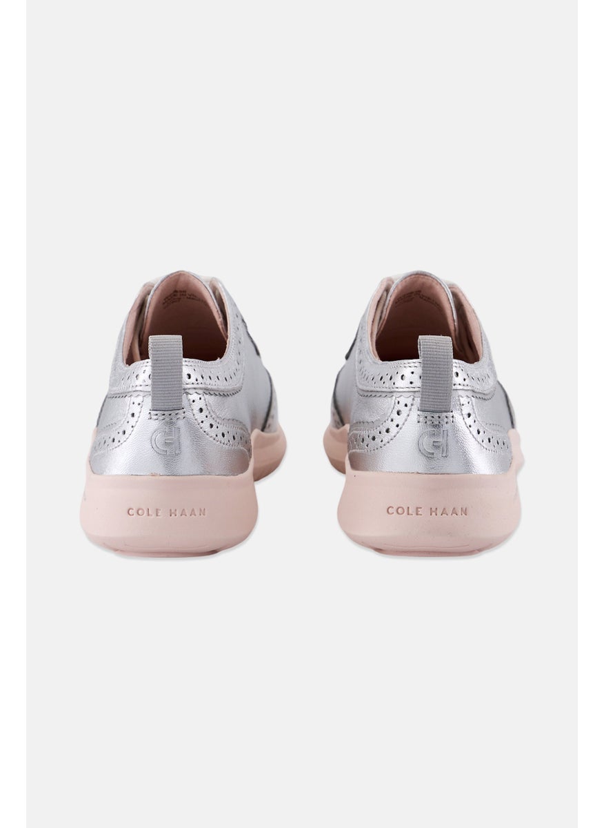 COLE HAAN Women Medium Lace Up Casual Shoes, Silver  - Image 2