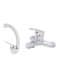 Clever 2-Piece Bathroom And Kitchen Mixer Set | High Quality Silver - pzsku/ZD9B78FF7F526E8FBE2AAZ/45/_/1730811312/c84bfa17-49aa-4e12-940b-b64a60446a49