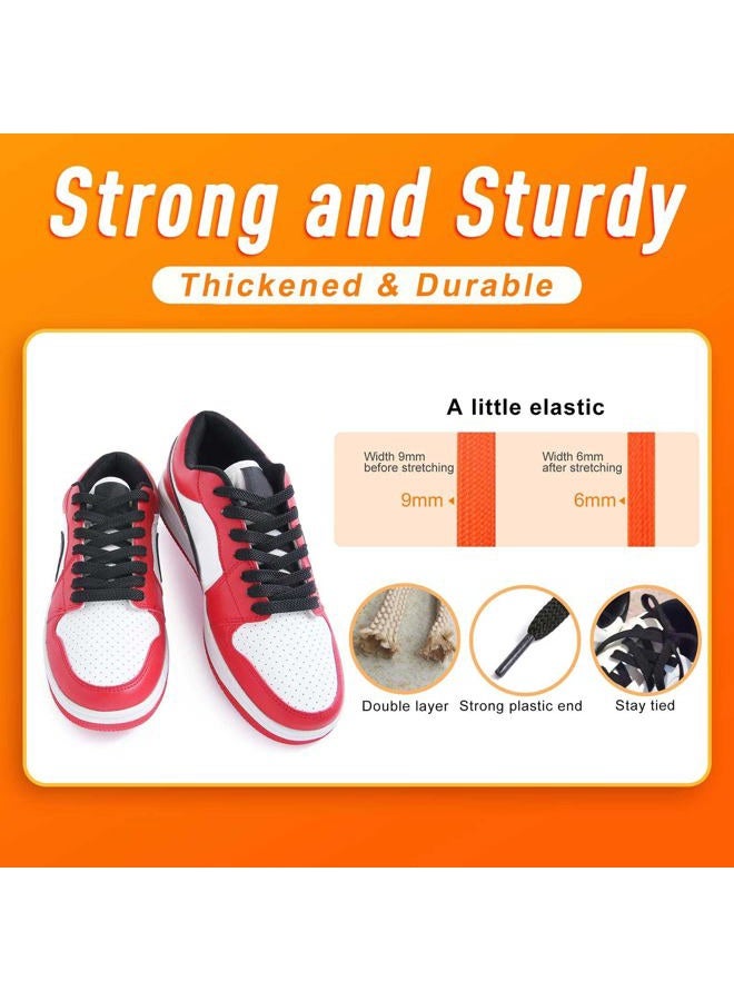 VSUDO Flat Shoe Laces for Sneakers, Shoelaces for Sneakers, Athletic Shoelaces, 04 Black/Double Layer, 54" (137 CM) - Image 3