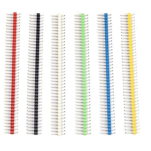 Cylewet 30Pcs 40 pin Breakable Pin Header 2.54mm Single Row Male Header Connector Kit PCB Pin Strip for Arduino (Pack of 30) CYT1006 - Image 5