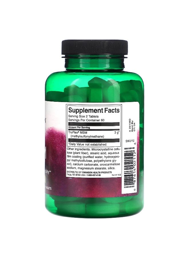 Swanson, MSM, 1.5 g, 120 Tablets - Image 2