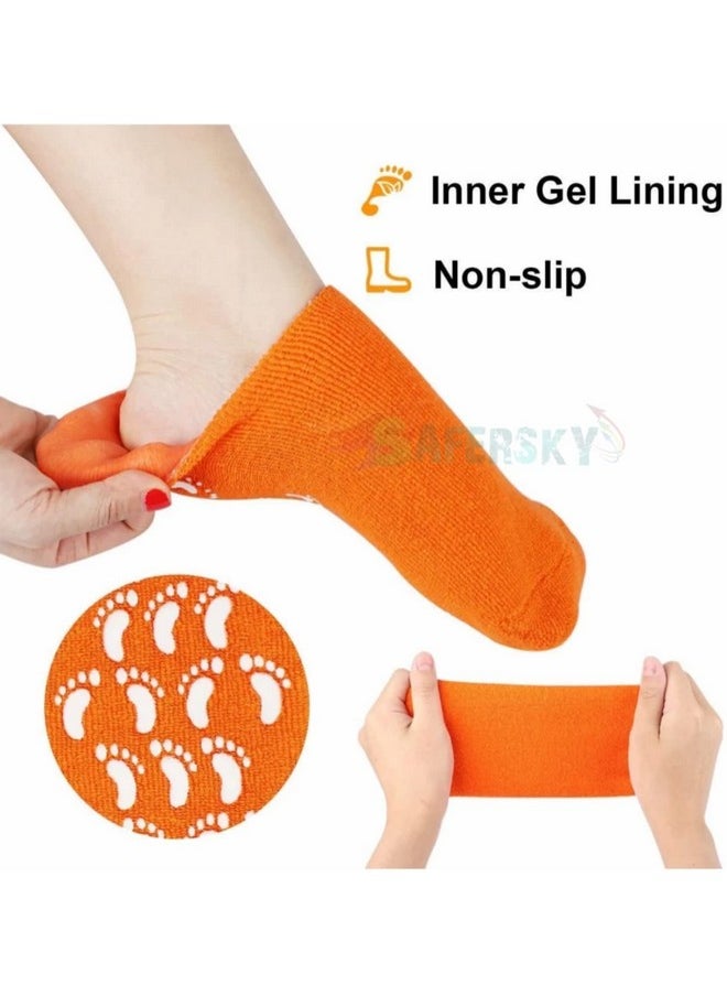 SAFERSKY SAFERSKY Moisturizing Gel Socks, Ultra-Soft Moisturizing Socks with Spa Quality Gel for Moisturizing, Gel Socks Helps Repair Dry Cracked Skins,Spa Gel Heel Socks for Woman (Color May Vary)  - Image 5