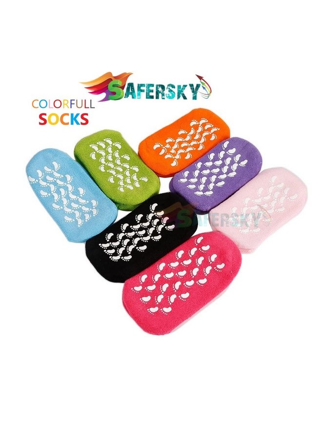 SAFERSKY SAFERSKY Moisturizing Gel Socks, Ultra-Soft Moisturizing Socks with Spa Quality Gel for Moisturizing, Gel Socks Helps Repair Dry Cracked Skins,Spa Gel Heel Socks for Woman (Color May Vary)  - Image 2