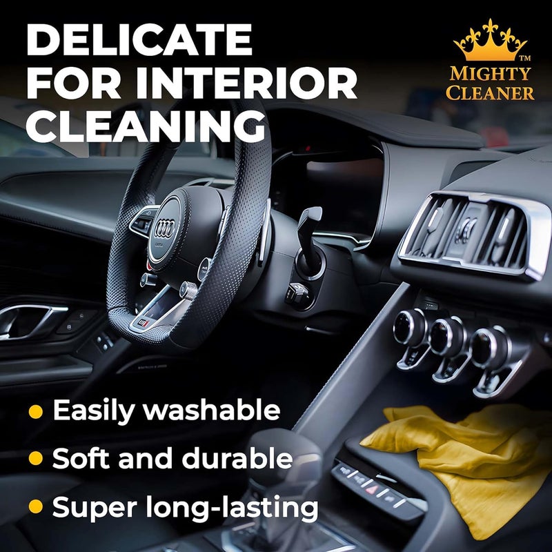 Mighty Cleaner Premium 2pk +1 Free Shammy Cloth for Car Drying - 26"x17" - Super Absorbent Chamois Towel - Scratch-Free, Reusable & Soft Wash Cloth - Car Drying Towels - Image 5