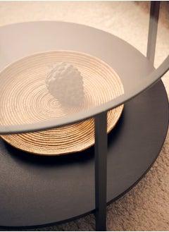Old_Feller Round Coffee Table For Living Room,Tempered Glass Double Layer Table Nordic Style, Living Room Decoration, Placing Items  - Image 5