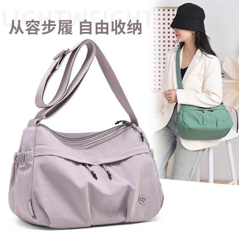 Women's Oxford Shoulder Bag Lightweight Casual Tote with Multi-compartment - Image 4