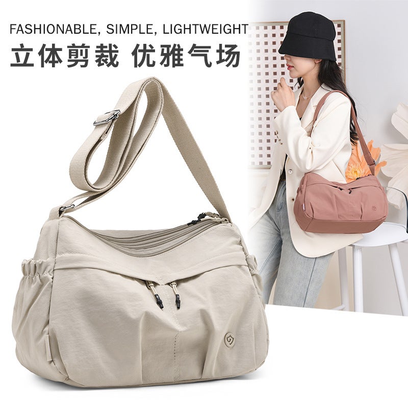 Women's Oxford Shoulder Bag Lightweight Casual Tote with Multi-compartment - Image 2