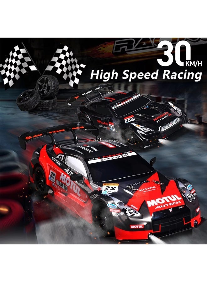 HAIZOL Professional RC Drift Car 1:16 Scale 4WD | 30+ KM/H High Speed with LED Lights | Servo Steering & Interchangeable Tires | 2.4GHz + App Control | Racing & Drift Modes | Ages 8+ - Image 3