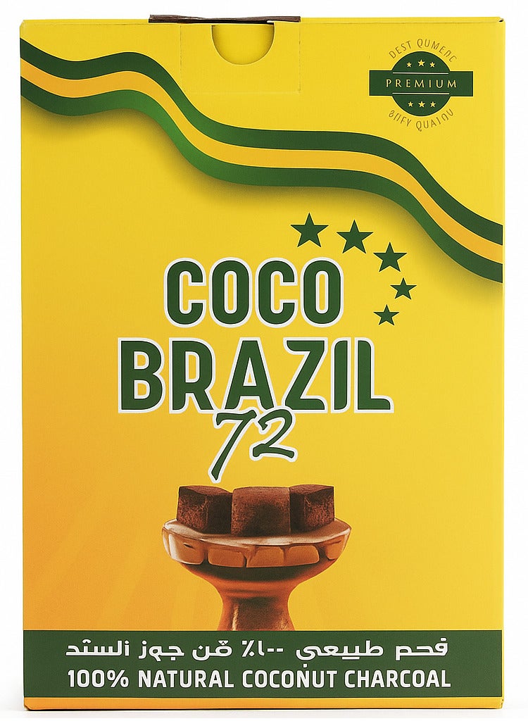 COCO BRAZIL 72-Pcs Premium Coconut Shell Large Size Cube Charcoal 1 KG | Charcoal for BBQ and Grilling and Bakhoor - Image 2