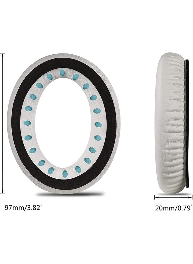 erorex 3 In 1 Ear Pads Replacement For Bose Quiet Comfort 45 Qc 45 Protein Leather Memory Foam Headphone Earpads Ear Cushion Pad For Bose Qc 45 Ear Headsets White  - Image 3