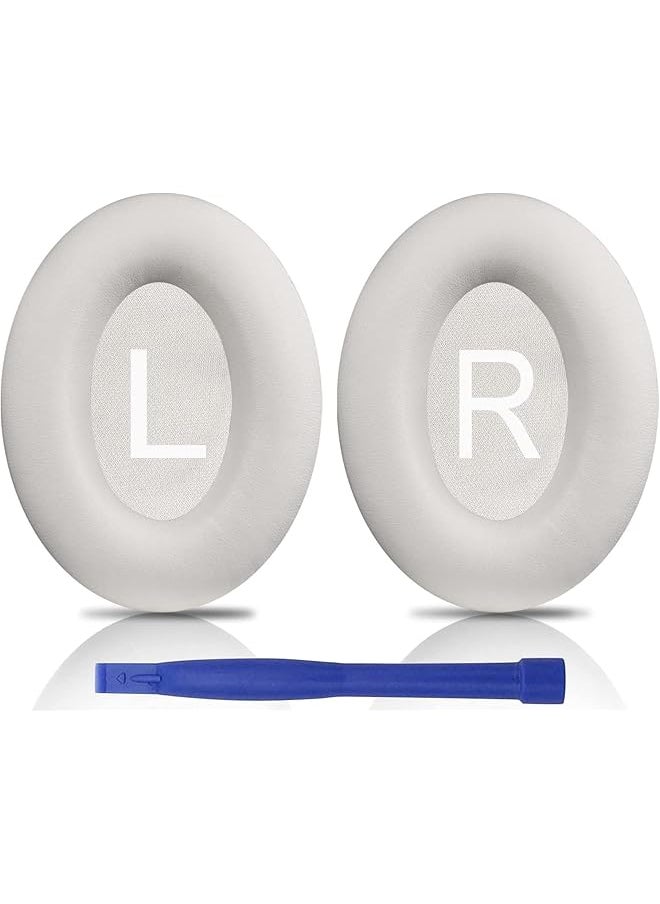 erorex 3 In 1 Ear Pads Replacement For Bose Quiet Comfort 45 Qc 45 Protein Leather Memory Foam Headphone Earpads Ear Cushion Pad For Bose Qc 45 Ear Headsets White  - Image 1
