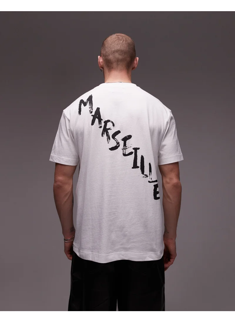 TOPMAN Printed Crew Neck Oversized T-Shirt