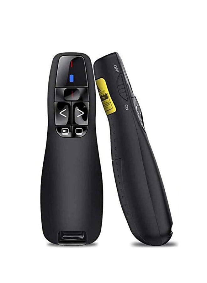 Wireless Presenter Remote Controller, R400 2.4GHz Wireless USB Presenter PowerPoint Red Laser Pen Pointer PPT Clicker for Presentation - Image 1