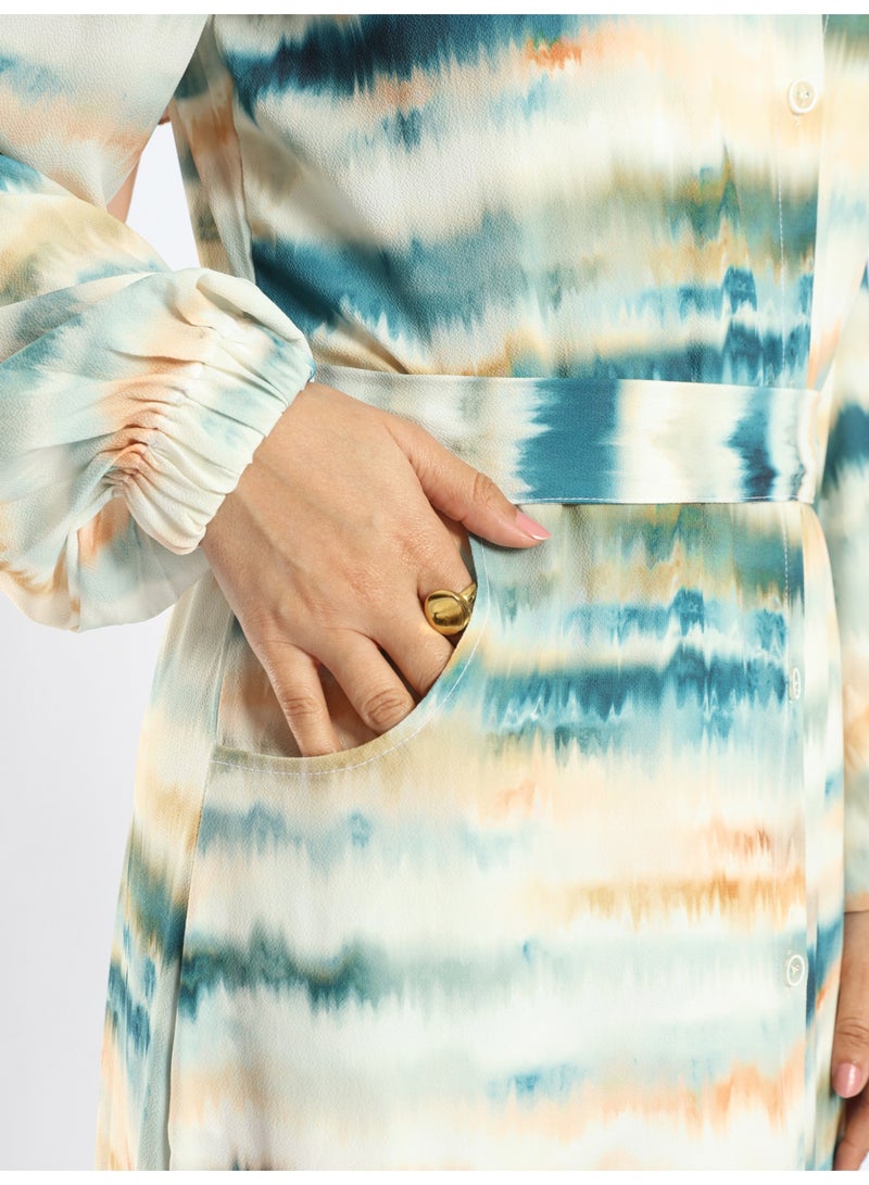 ايمالينا فاشون Prismatic Bloom Dress - Image 4
