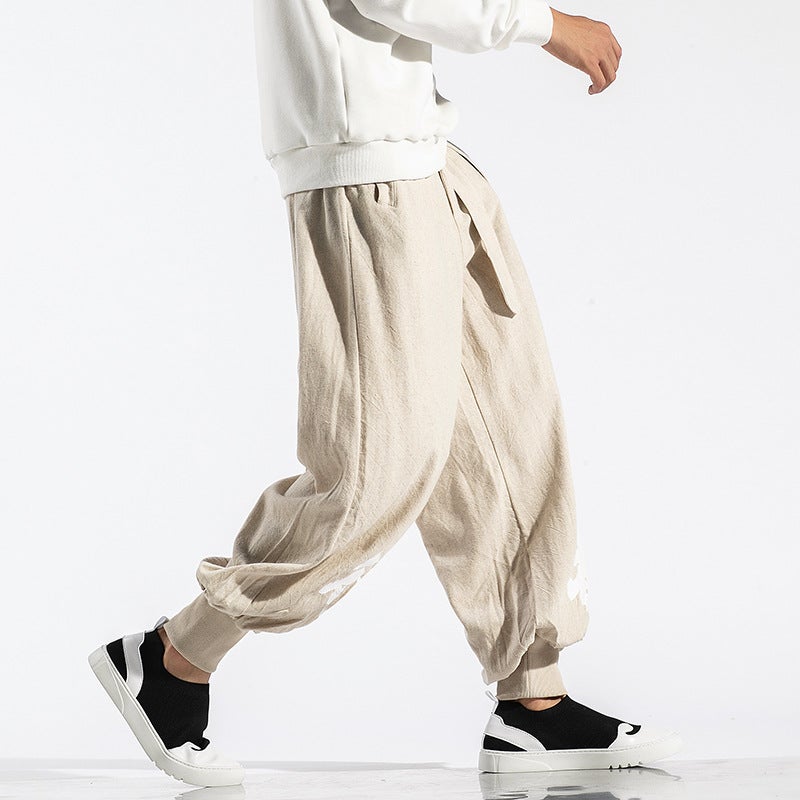 Autumn Chinese Style Large Size Men'S Casual Pants Fashion Trendy Walker Harlan Pants Loose Men'S Leggings - Image 4