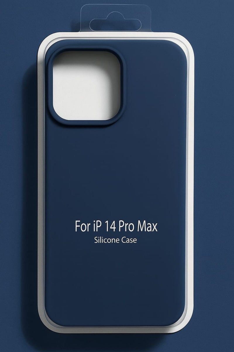 iPhone 14 Pro Max Silicone Case – Slim Shockproof Protective Back Cover, Soft & Lightweight, BLUE - Image 2