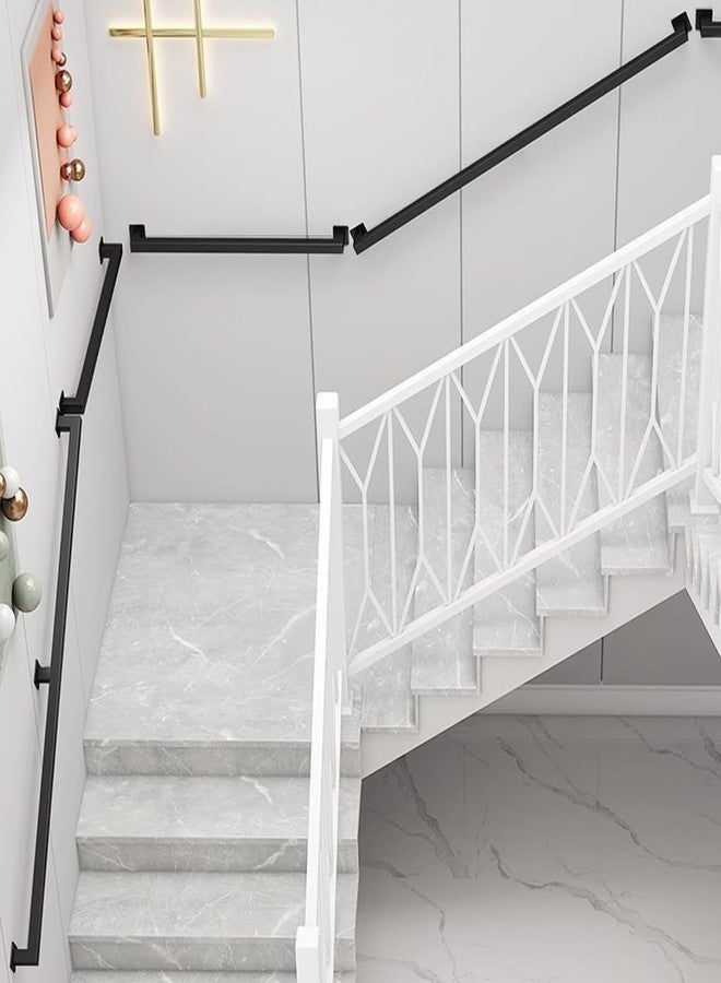 Sipai Staircase Handrail for Indoor Stairs, 2ft Modern Hand Railings Grab Bar Kit with Matte Black Finished, Non-Slip Wall Mount Decking Railings for Bars Lofts Kindergarten Guardrail Corridor(2ft) - Image 5