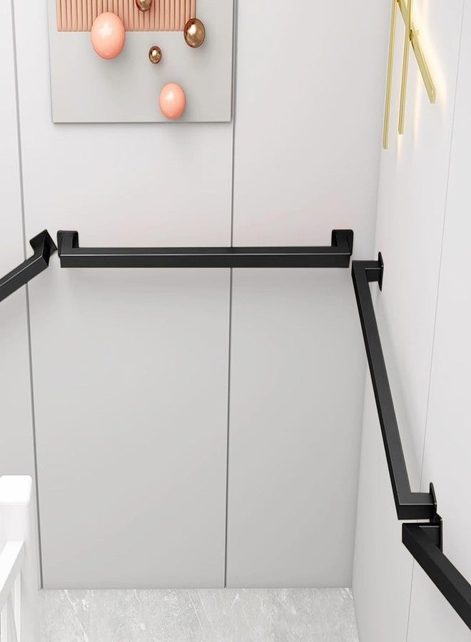 Sipai Staircase Handrail for Indoor Stairs, 2ft Modern Hand Railings Grab Bar Kit with Matte Black Finished, Non-Slip Wall Mount Decking Railings for Bars Lofts Kindergarten Guardrail Corridor(2ft) - Image 4