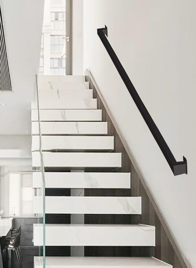 Sipai Staircase Handrail for Indoor Stairs, 2ft Modern Hand Railings Grab Bar Kit with Matte Black Finished, Non-Slip Wall Mount Decking Railings for Bars Lofts Kindergarten Guardrail Corridor(2ft) - Image 3
