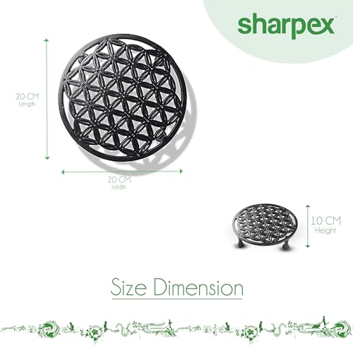 Sharpex Metal Pot Stand Indoor/Outdoor, Rustproof Sturdy Potted Plant Stand ideal for Home Garden Balcony Living Room Decor (Black-Set of 4) - Image 2