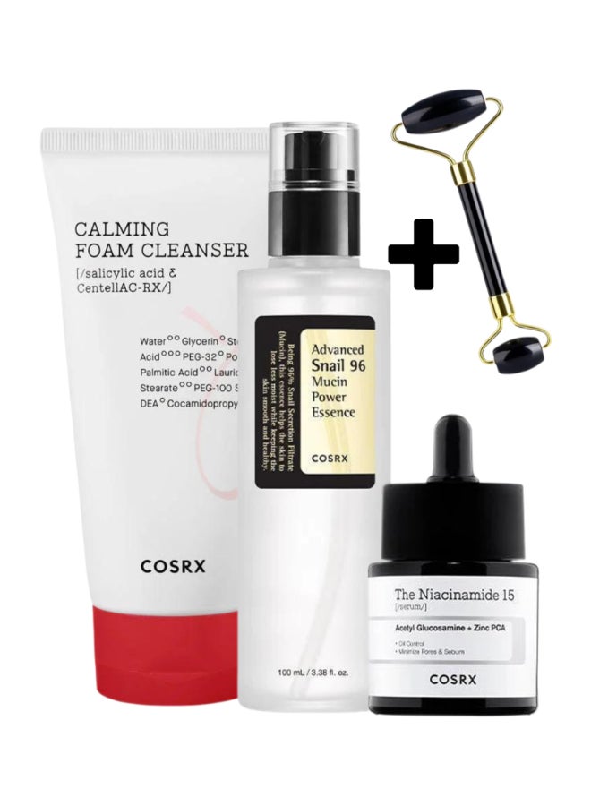 COSRX Acne & Pore Care Set Centella Foam Calming Cleanser Power Essence 96 Niacinamide 15% - Your Ultimate Solution for Clear, Radiant Skin 320ml - Image 1