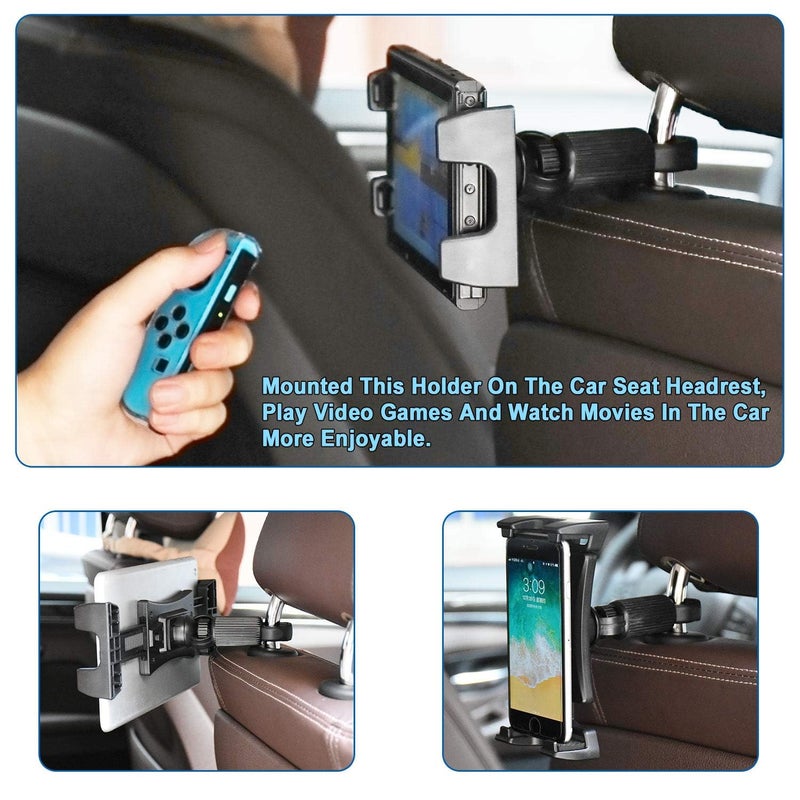 JUBOR Spin Bike Tablet Holder, 360Â° Rotation iPad Mount Holder for Exercise Bike, Indoor Treadmill, Stationary Bicycle, Tablet Stand Clamp for iPad Mini/Air/Pro and All 4.7-12.9" Devices & Smartphones - Image 4