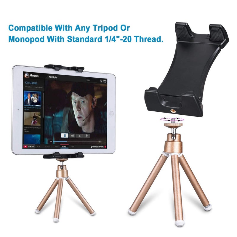 JUBOR Spin Bike Tablet Holder, 360Â° Rotation iPad Mount Holder for Exercise Bike, Indoor Treadmill, Stationary Bicycle, Tablet Stand Clamp for iPad Mini/Air/Pro and All 4.7-12.9" Devices & Smartphones - Image 5